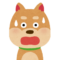 驚く犬