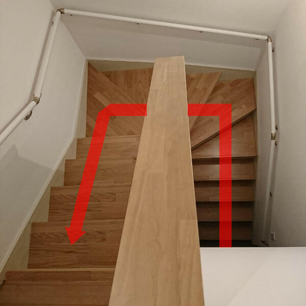 回り階段内での移動のイメージ画像
